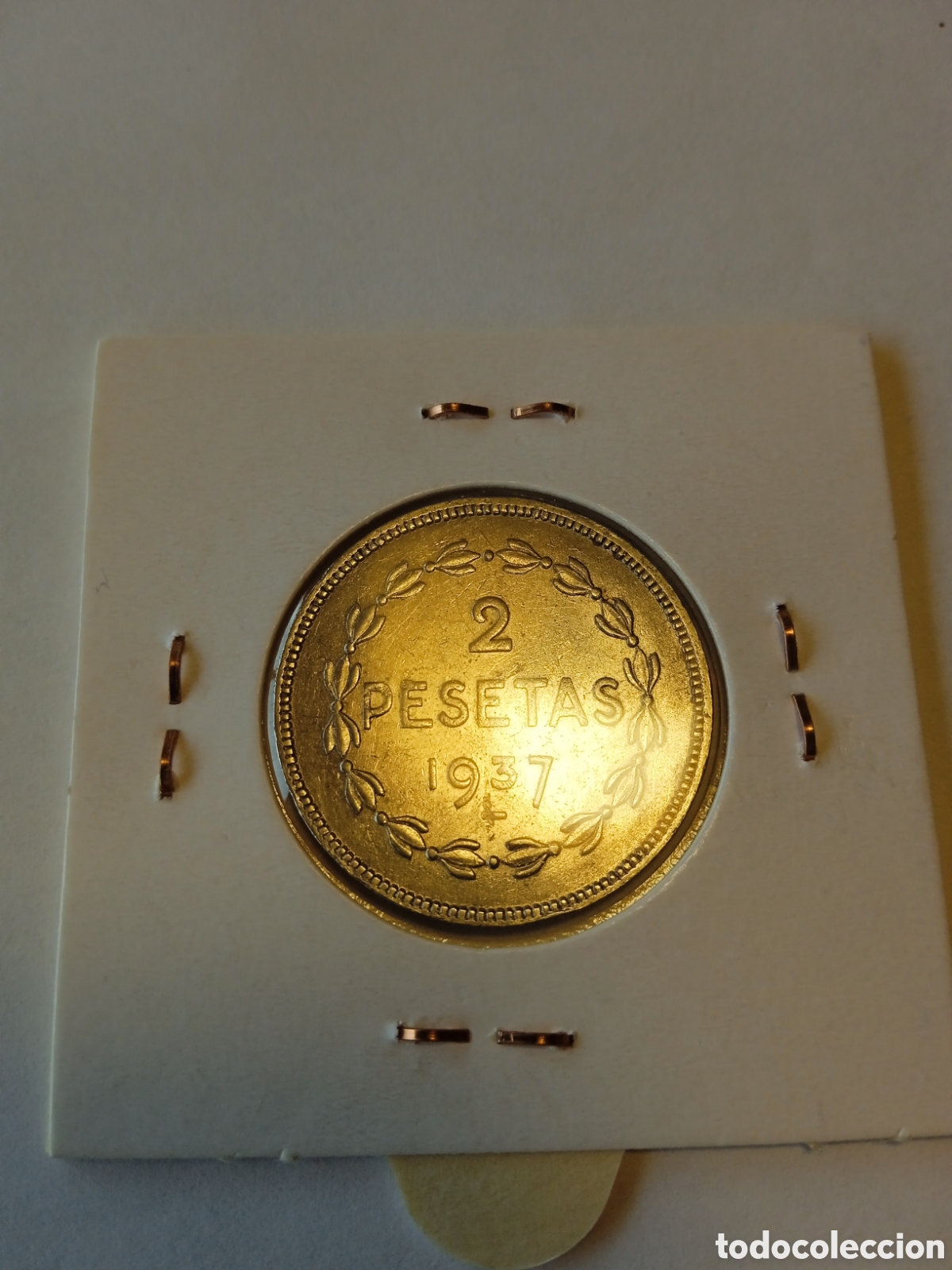 Monedas Rep&uacute;blica: 2 pesetas Euskadi 1937 - Foto 3