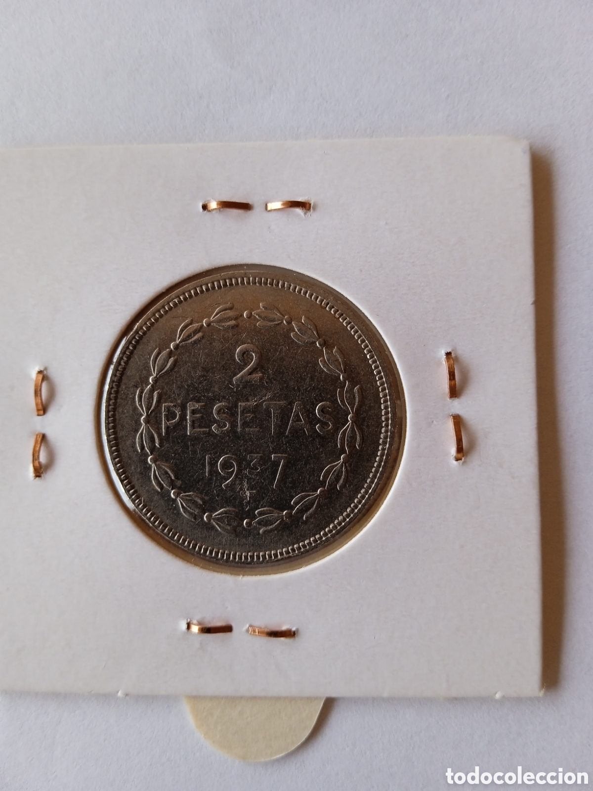 Monedas Rep&uacute;blica: 2 pesetas Euskadi 1937 - Foto 4