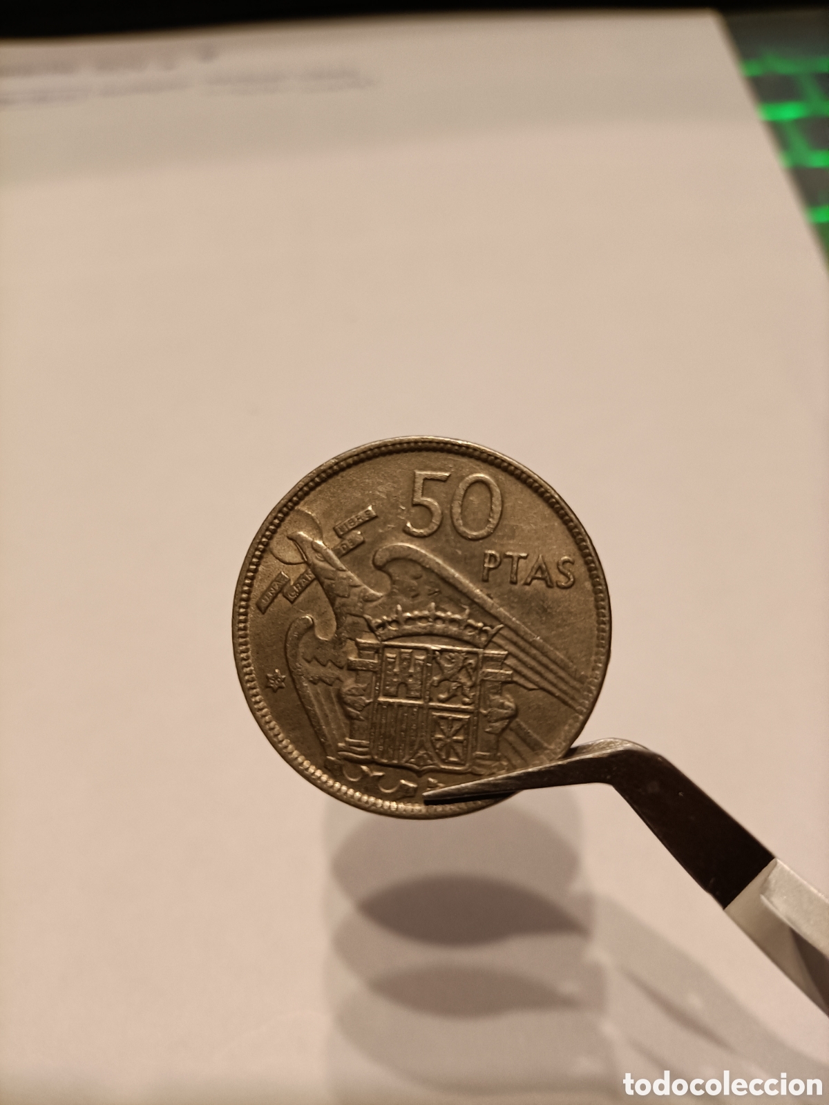 Monedas Rep&uacute;blica: Moneda 50 pesetas. Estrella 59 - Foto 2