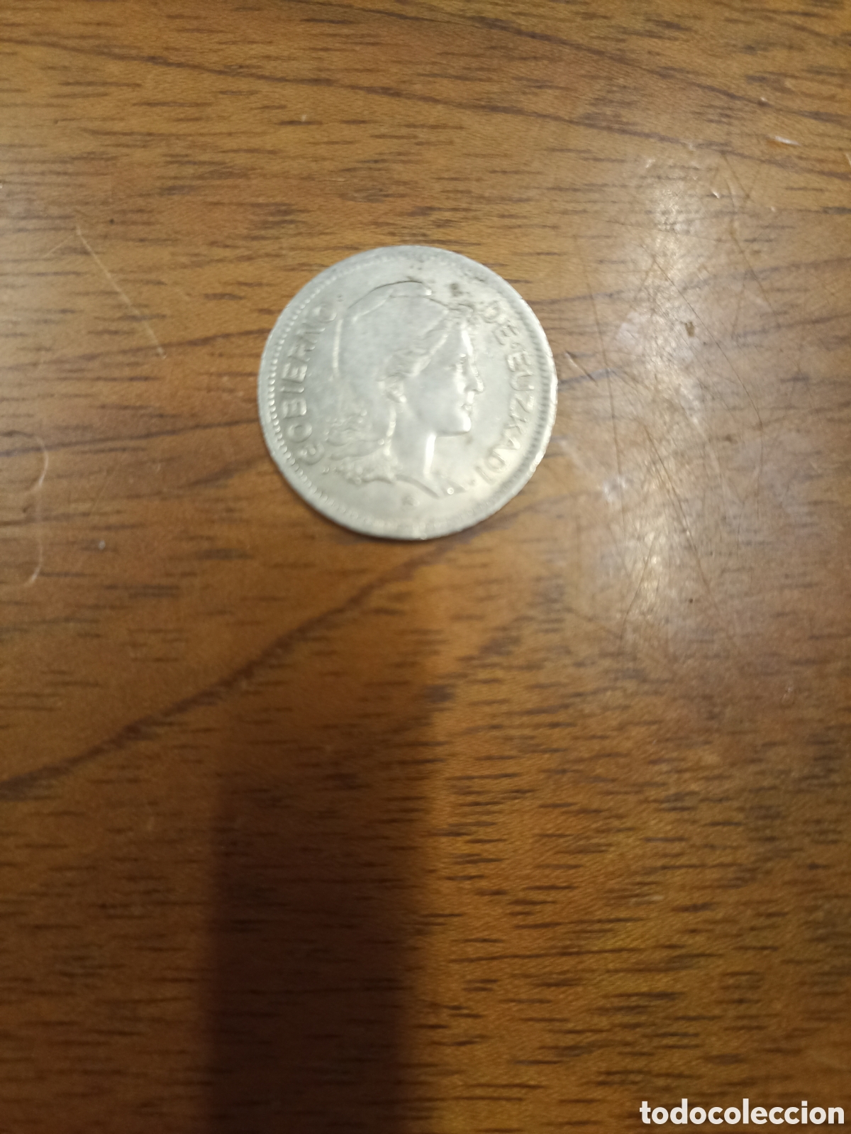 Monedas Rep&uacute;blica: Moneda de 1 Peseta gobierno de Euskadi - Foto 1