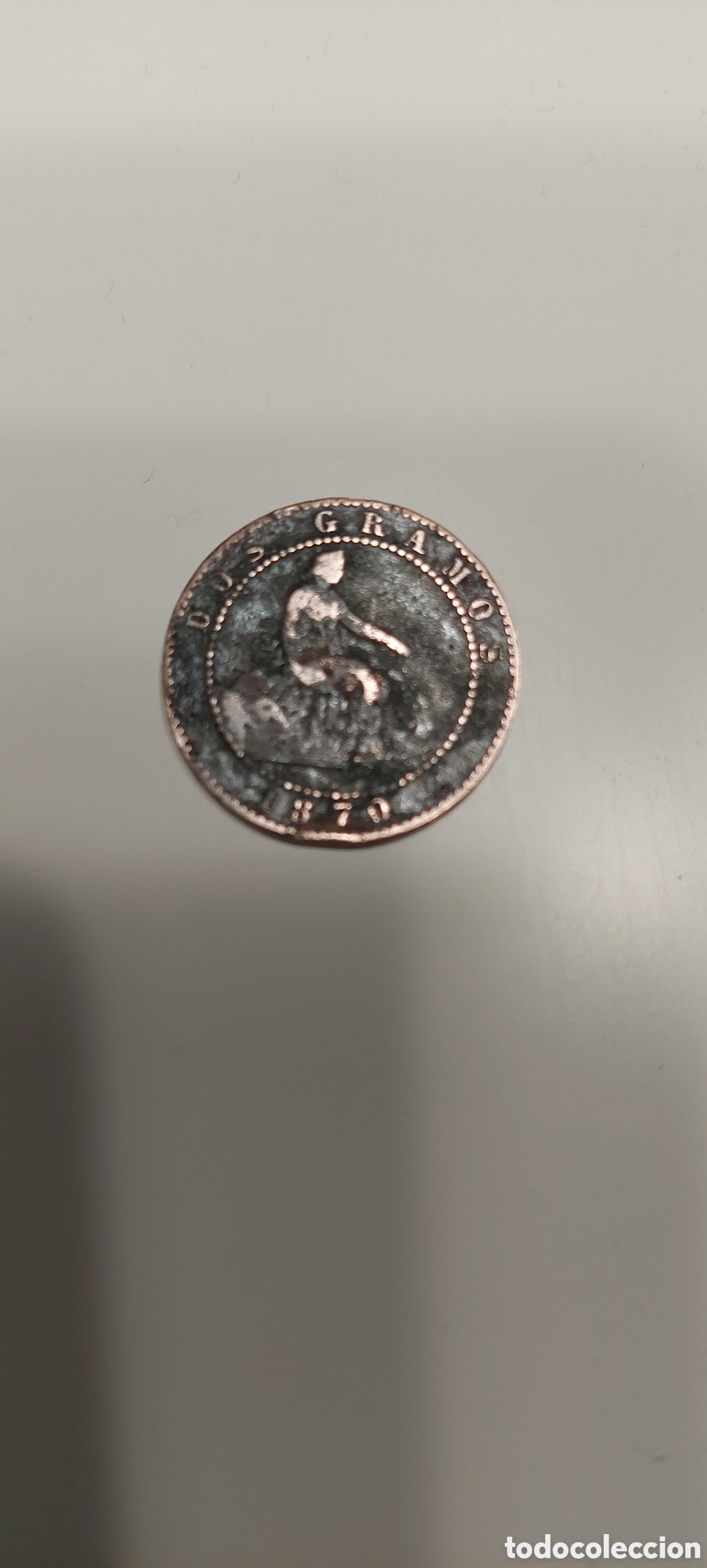 Monedas Rep&uacute;blica: 2centimos 1870. Republ - Foto 2
