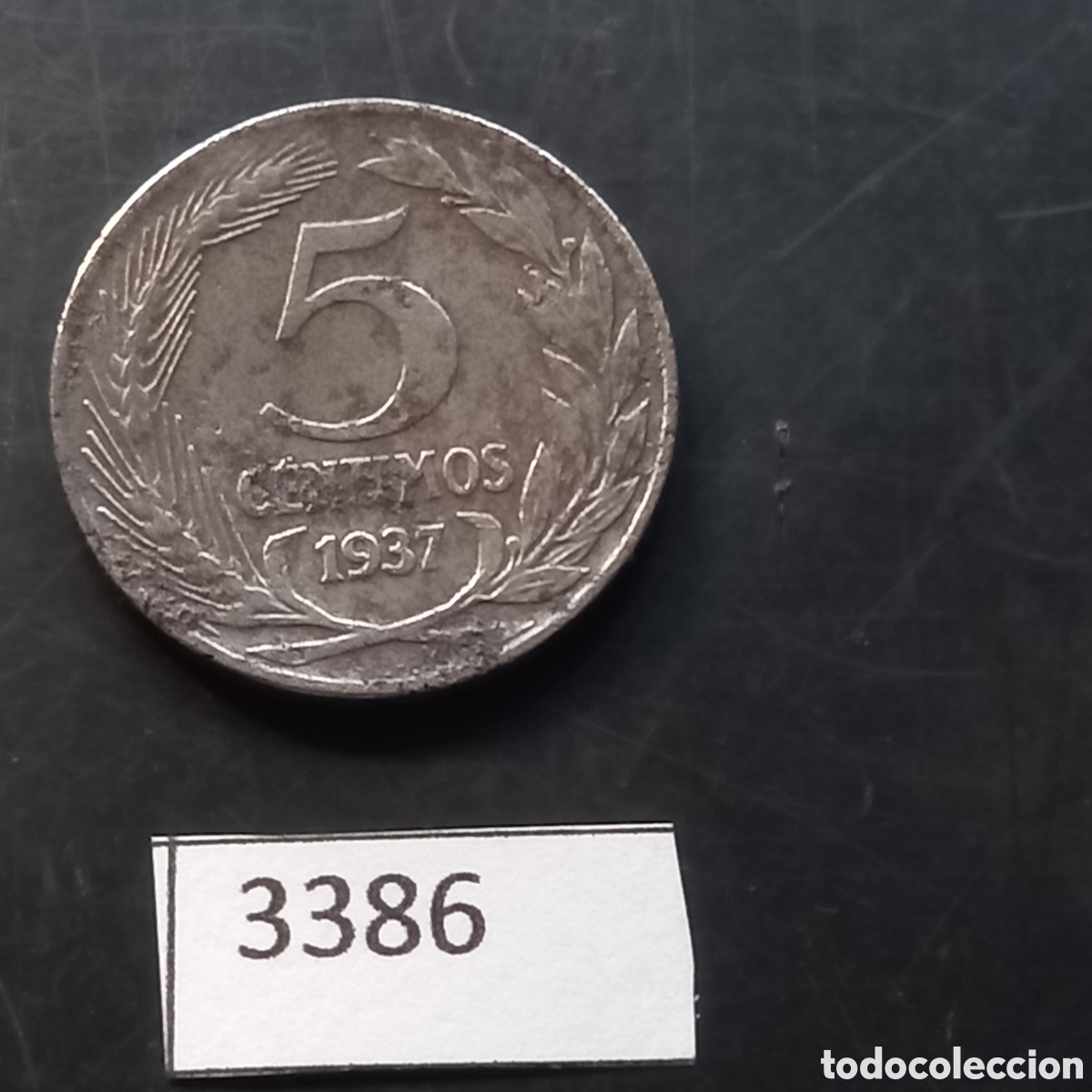 Monedas Rep&uacute;blica: Espa&ntilde;a 5 c&eacute;ntimos 1937 - Foto 2