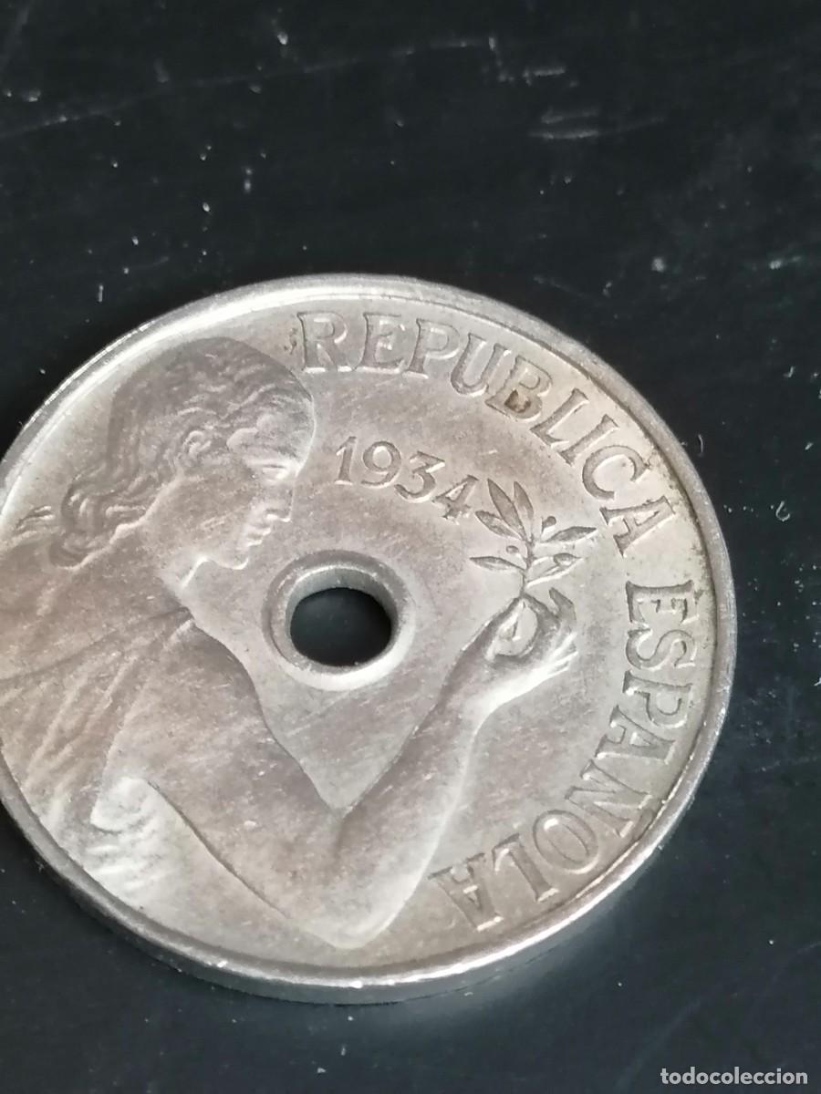 Monedas Rep&uacute;blica: 14 monedas de 25 centimos 1934 - Foto 7