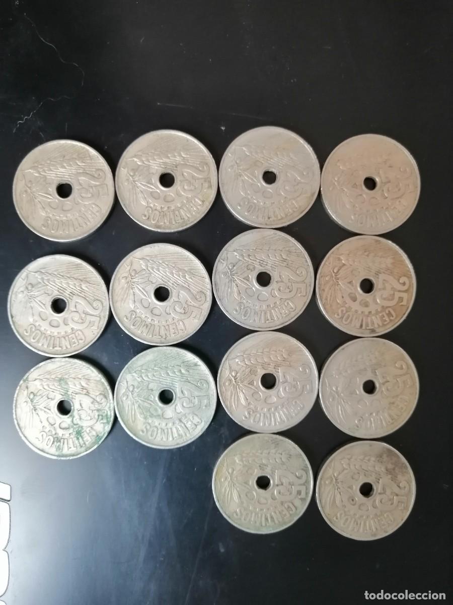 Monedas Rep&uacute;blica: 14 monedas de 25 centimos 1934 - Foto 1