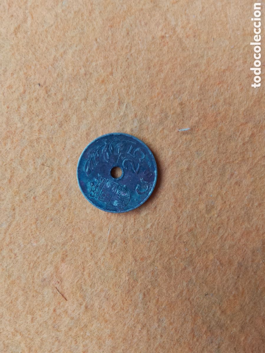 Monedas Rep&uacute;blica: 25 CENTIMOS . ESPA&Ntilde;A 1937 - Foto 2
