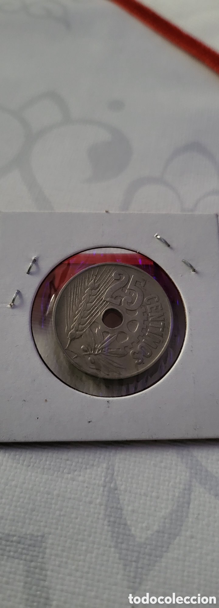 Monedas Rep&uacute;blica: 1934 nueva 25 centimos - Foto 2