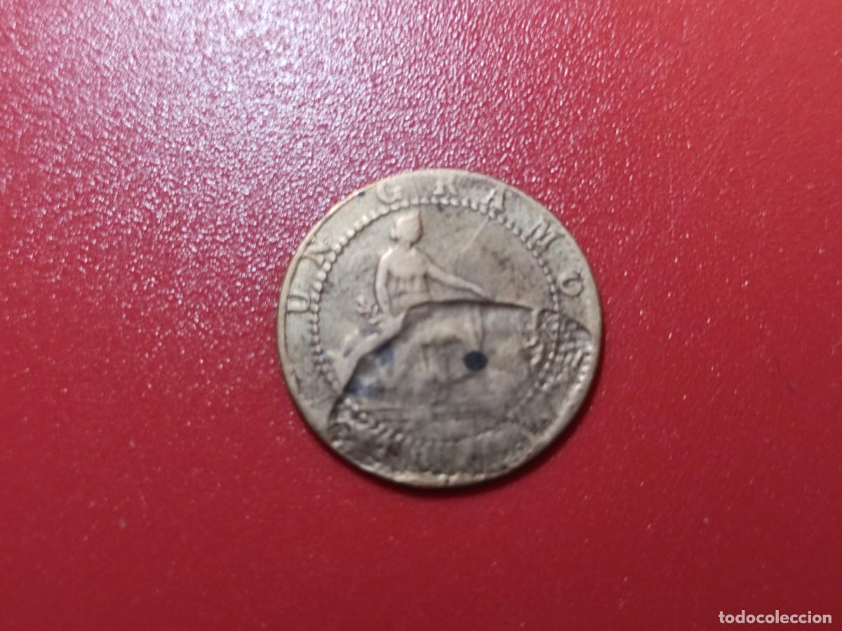 Monedas Rep&uacute;blica: Espa&ntilde;a 1 c&eacute;ntimo de 1870 error - Foto 1