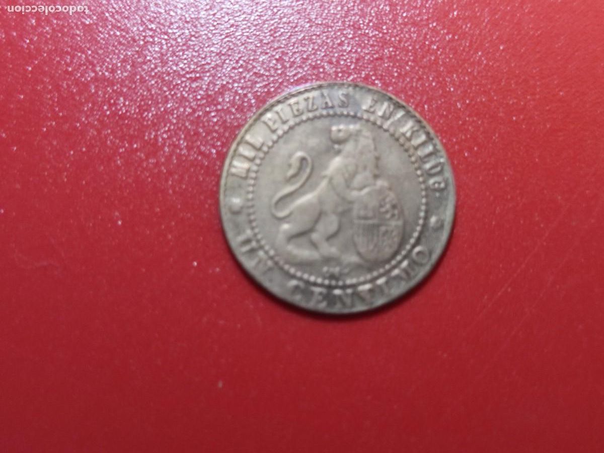 Monedas Rep&uacute;blica: Espa&ntilde;a 1 c&eacute;ntimo de 1870 error - Foto 2