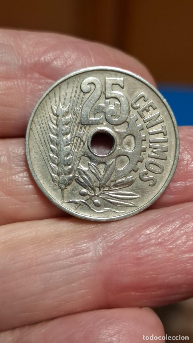 Monedas Rep&uacute;blica: MONEDA DE 25 C&Eacute;NTIMOS DE 1934 - Foto 2
