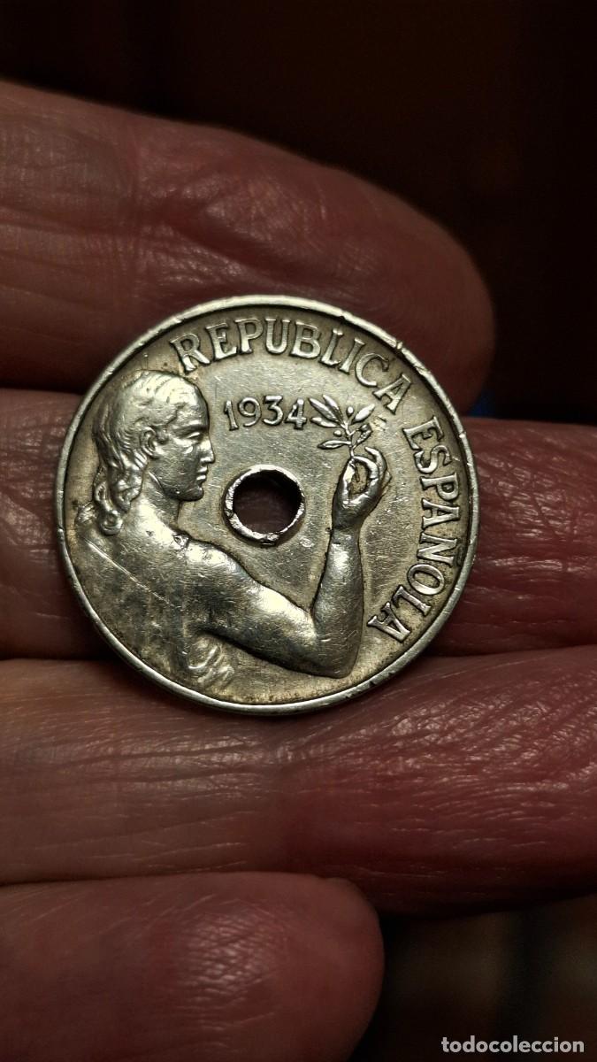Monedas Rep&uacute;blica: MONEDA DE 25 C&Eacute;NTIMOS DE 1934 - Foto 1