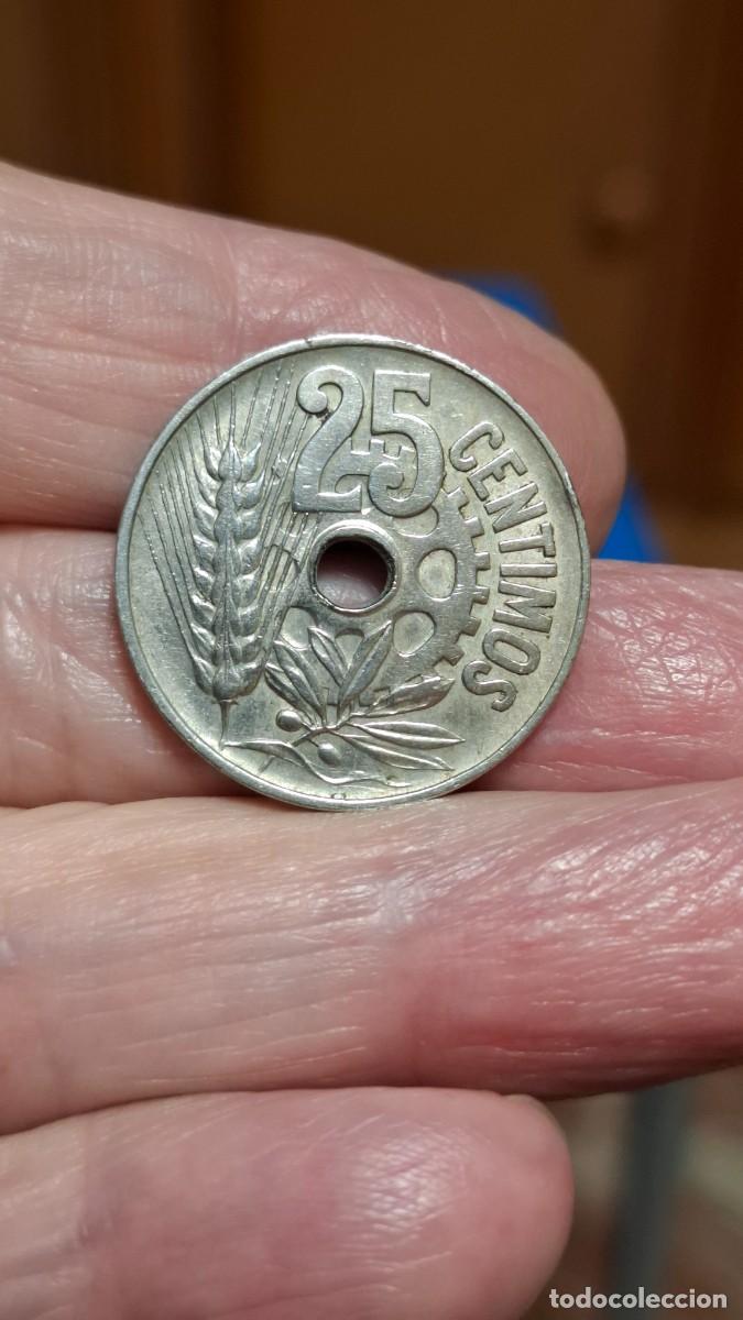 Monedas Rep&uacute;blica: MONEDA DE 25 C&Eacute;NTIMOS DE 1934 - Foto 2