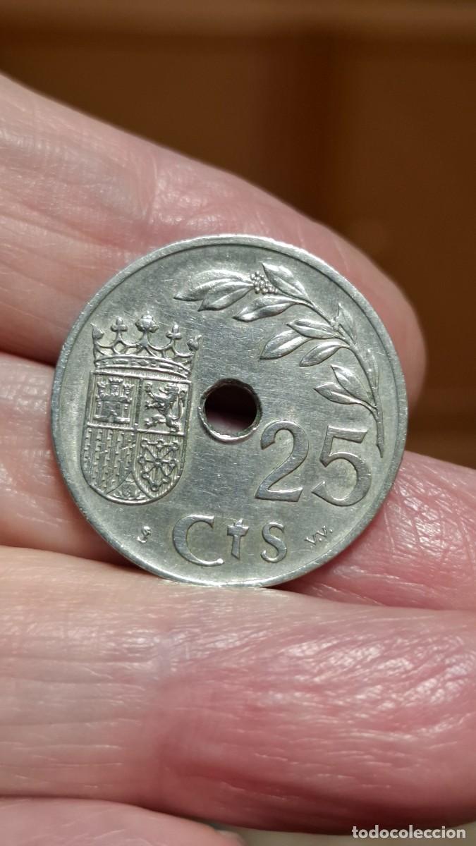 Monedas Rep&uacute;blica: MONEDA DE 25 C&Eacute;NTIMOS DE 1937 - Foto 2