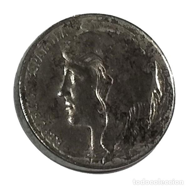 Monedas Rep&uacute;blica: Moneda 5 C&eacute;ntimos Espa&ntilde;a 1937 - Foto 2