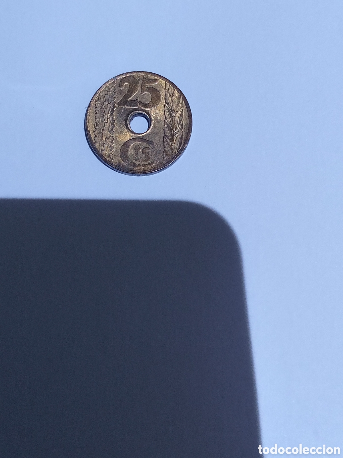 Monedas Rep&uacute;blica: 25 c&eacute;ntimos 1938 , Rep&uacute;blica Espa&ntilde;ola - Foto 1