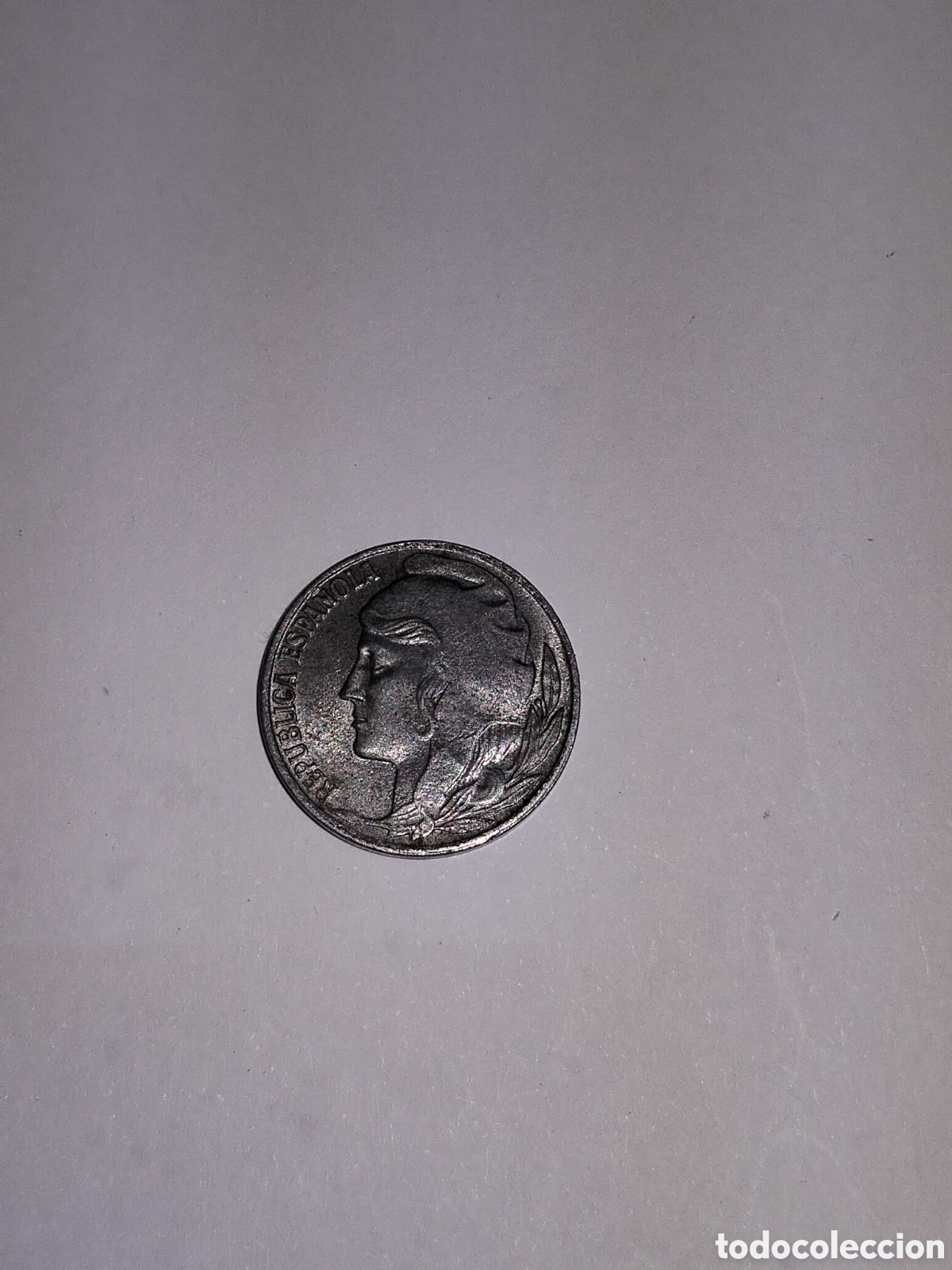 Monedas Rep&uacute;blica: 5 C&eacute;ntimos 1937, Rep&uacute;blica Espa&ntilde;ola - Foto 2