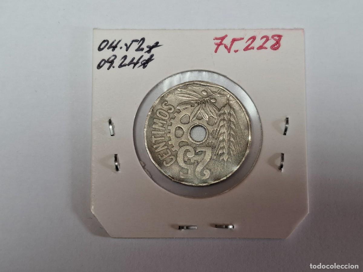 Monedas Rep&uacute;blica: 25 CENTIMOS de 1934 XC 6 ESPA&Ntilde;A en BC+ - Foto 2