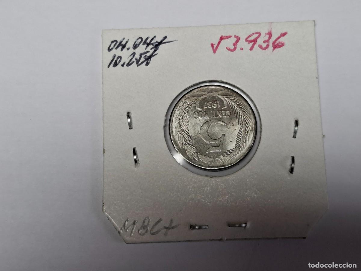 Monedas Rep&uacute;blica: 5 CENTIMOS de 1937 XC 10 ESPA&Ntilde;A en MBC+ - Foto 2