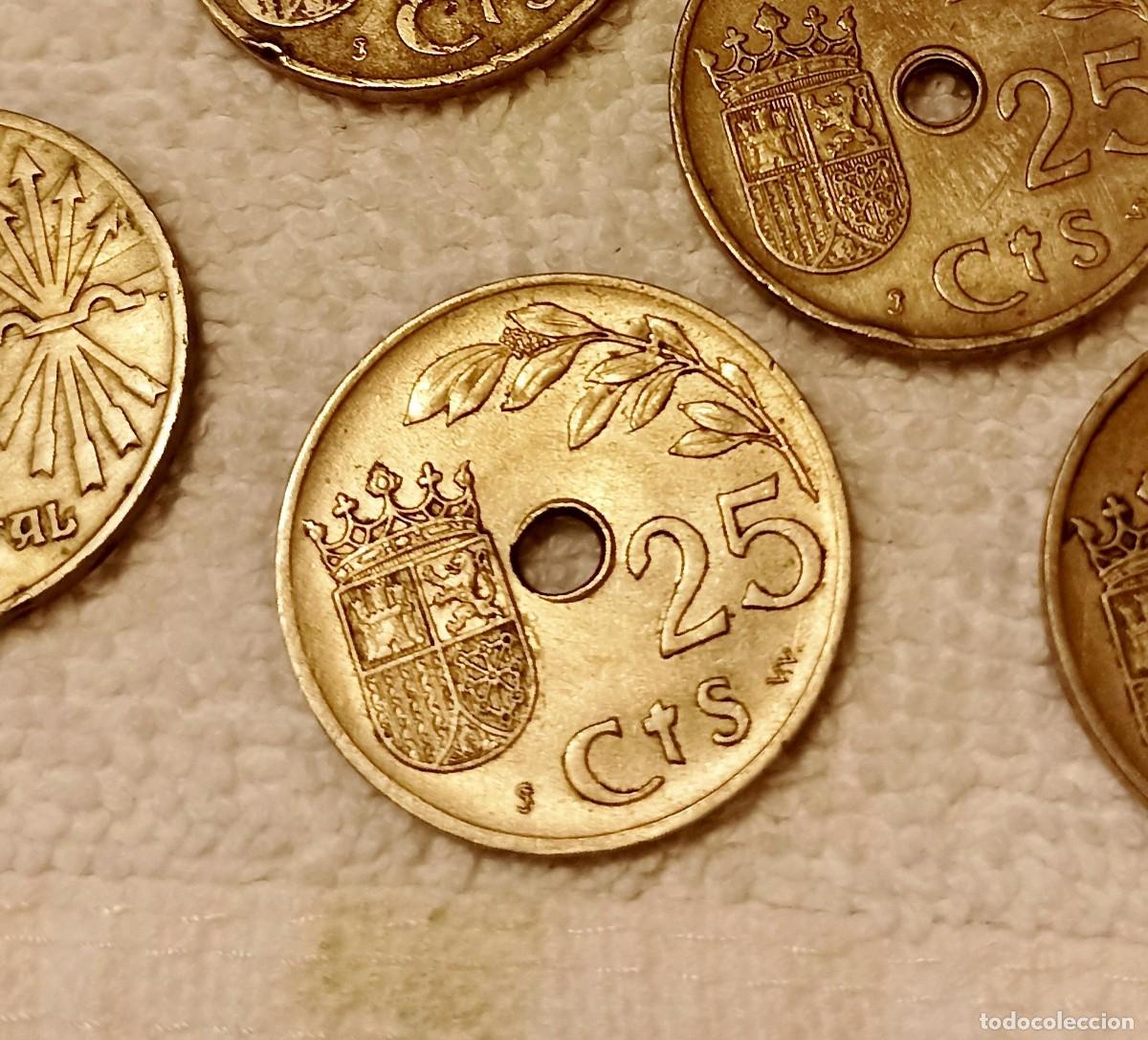 Monedas Rep&uacute;blica: LOTE 16 MONEDAS DE 25 CENTIMOS - Foto 2