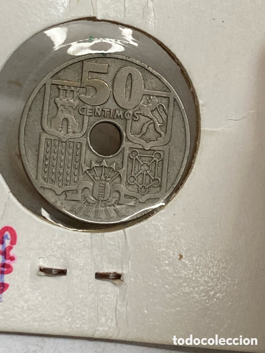 Monedas Rep&uacute;blica: Moneda 50 c&eacute;ntimos 1949 E51 /X37 - Foto 1