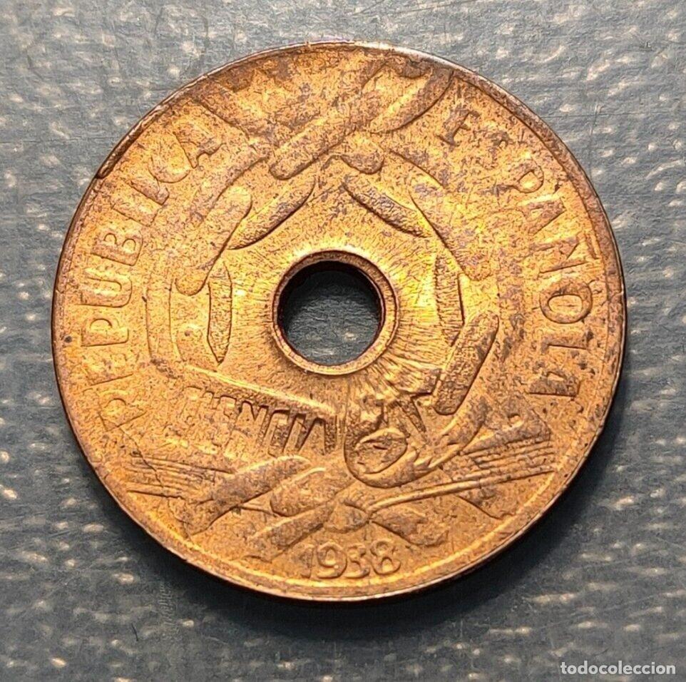 Monedas Rep&uacute;blica: SPAIN REPUBLIC 25 CENTIMOS 1938 - Foto 1