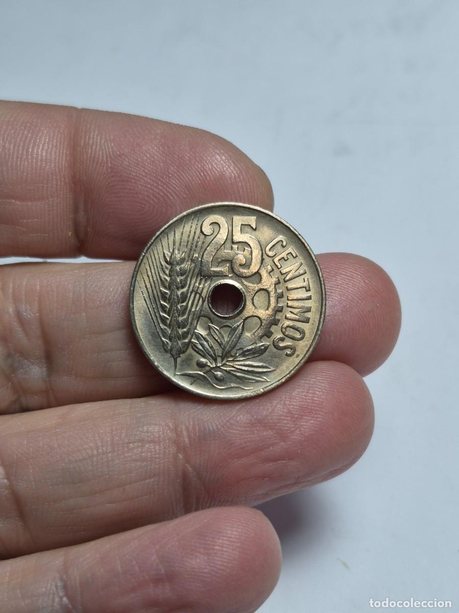 Monedas Rep&uacute;blica: NT/ 25 CENTIMOS 1934 EBC+ PARTE DE SU BRILLO ORIGINAL (E938) - Foto 2