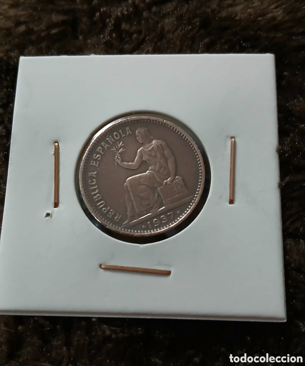 Monedas Rep&uacute;blica: Moneda de 50 ctms de la ll Republica 1937 - Foto 1