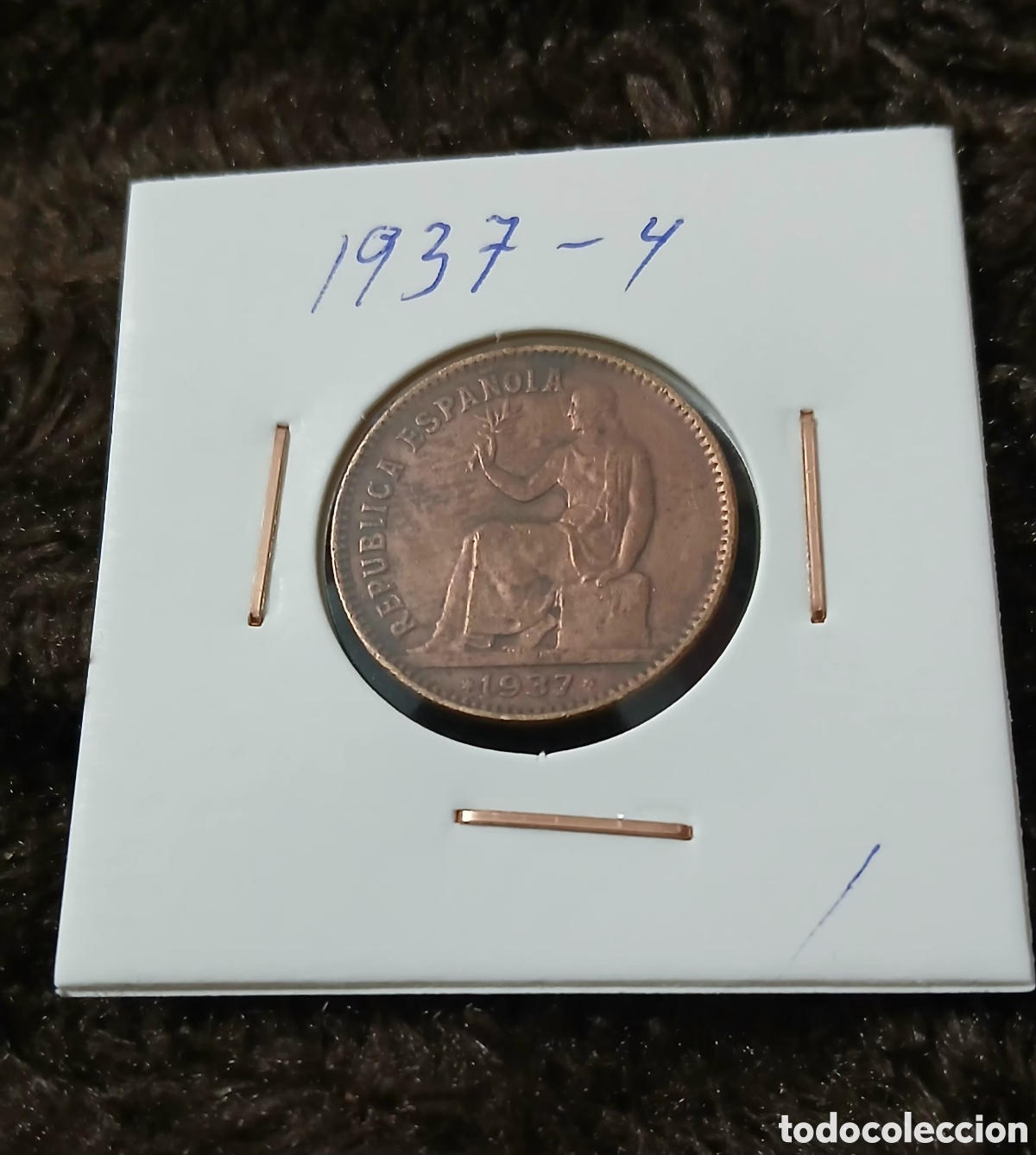 Monedas Rep&uacute;blica: Moneda 50 ctms de la ll Republica 1937 - Foto 1