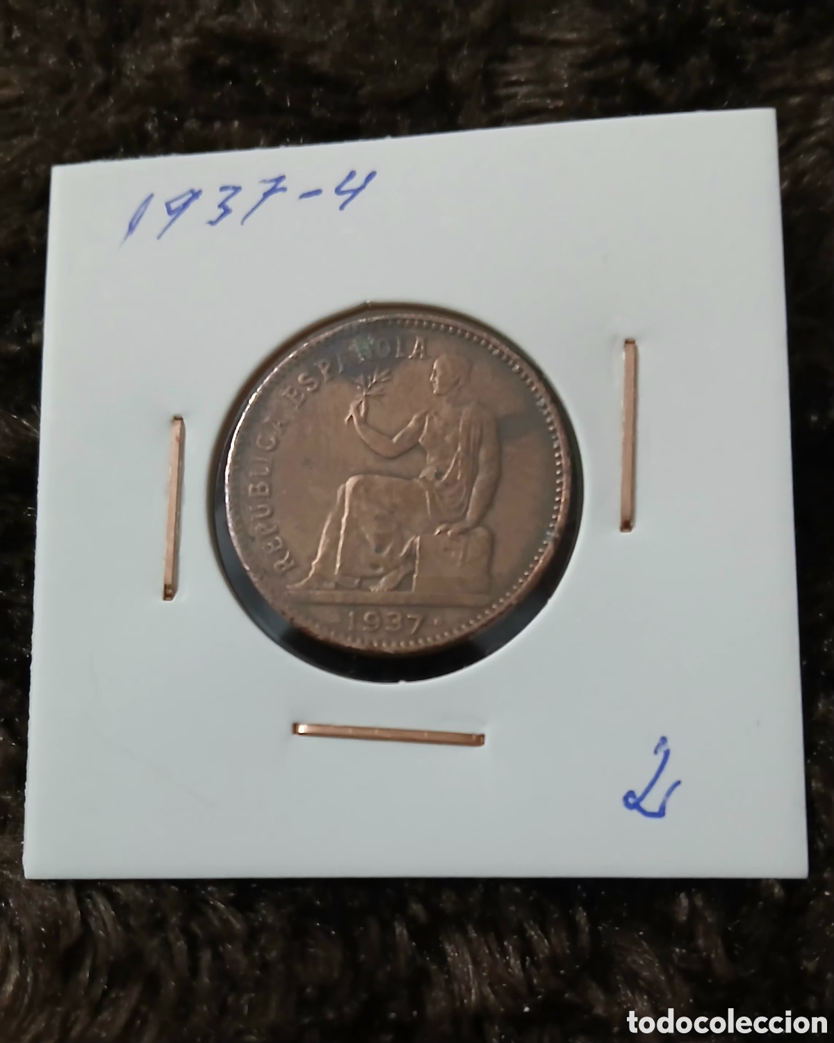Monedas Rep&uacute;blica: Moneda 50 ctms de la ll Republica 1937 - Foto 1