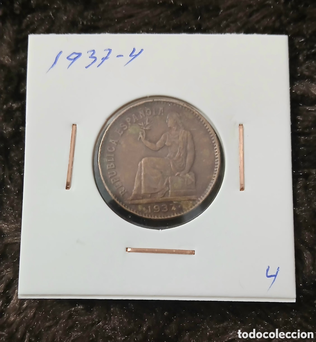 Monedas Rep&uacute;blica: Moneda 50 ctms de la ll Republica 1937 - Foto 1
