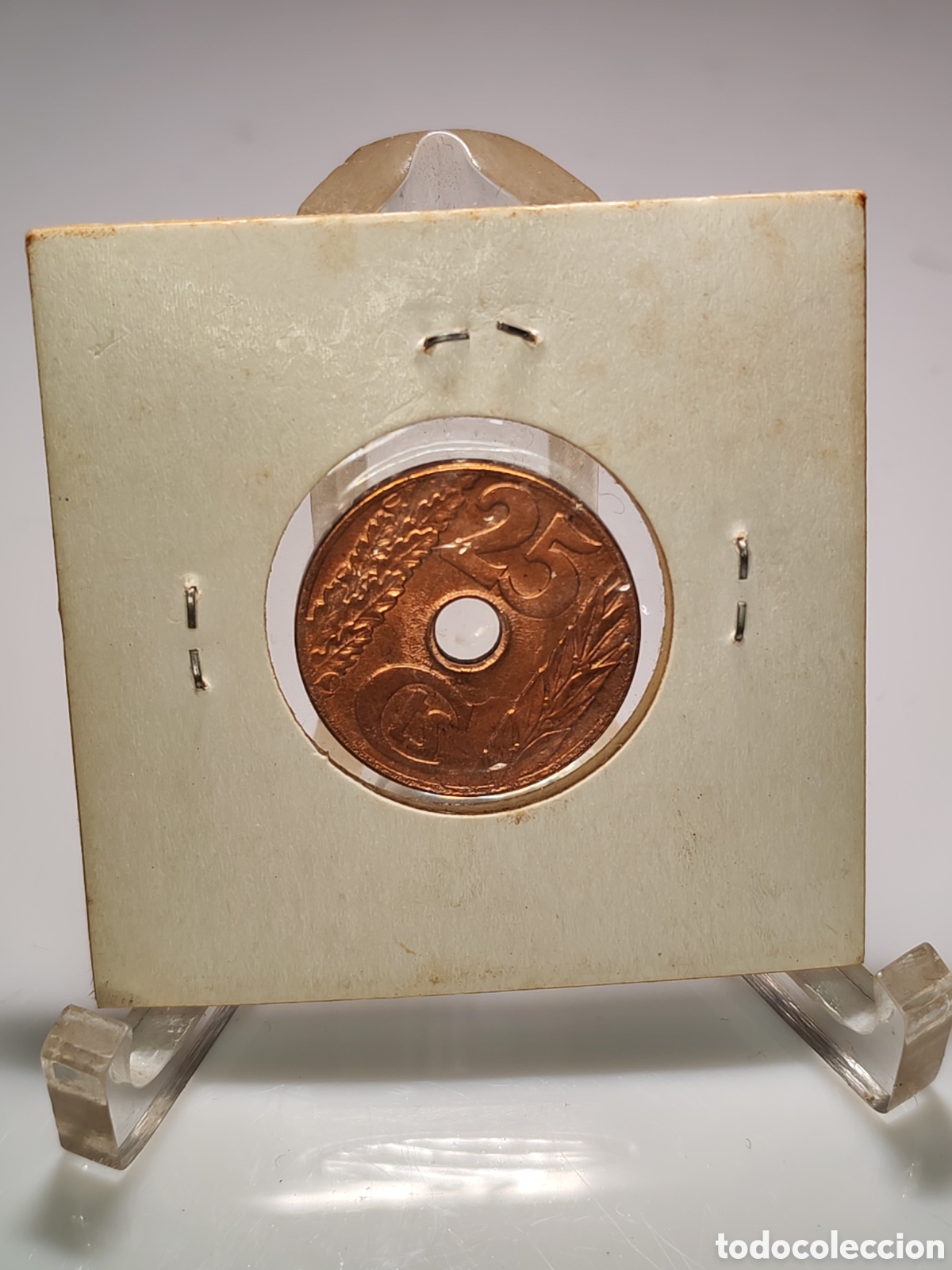 Monedas Rep&uacute;blica: Republica espa&ntilde;ola. 25 centimos. -1938 ..e - Foto 3