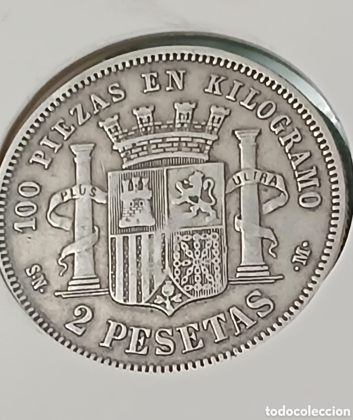 Monedas Rep&uacute;blica: 2PESETAS DE LA REPUBLICA 1869 - Foto 2