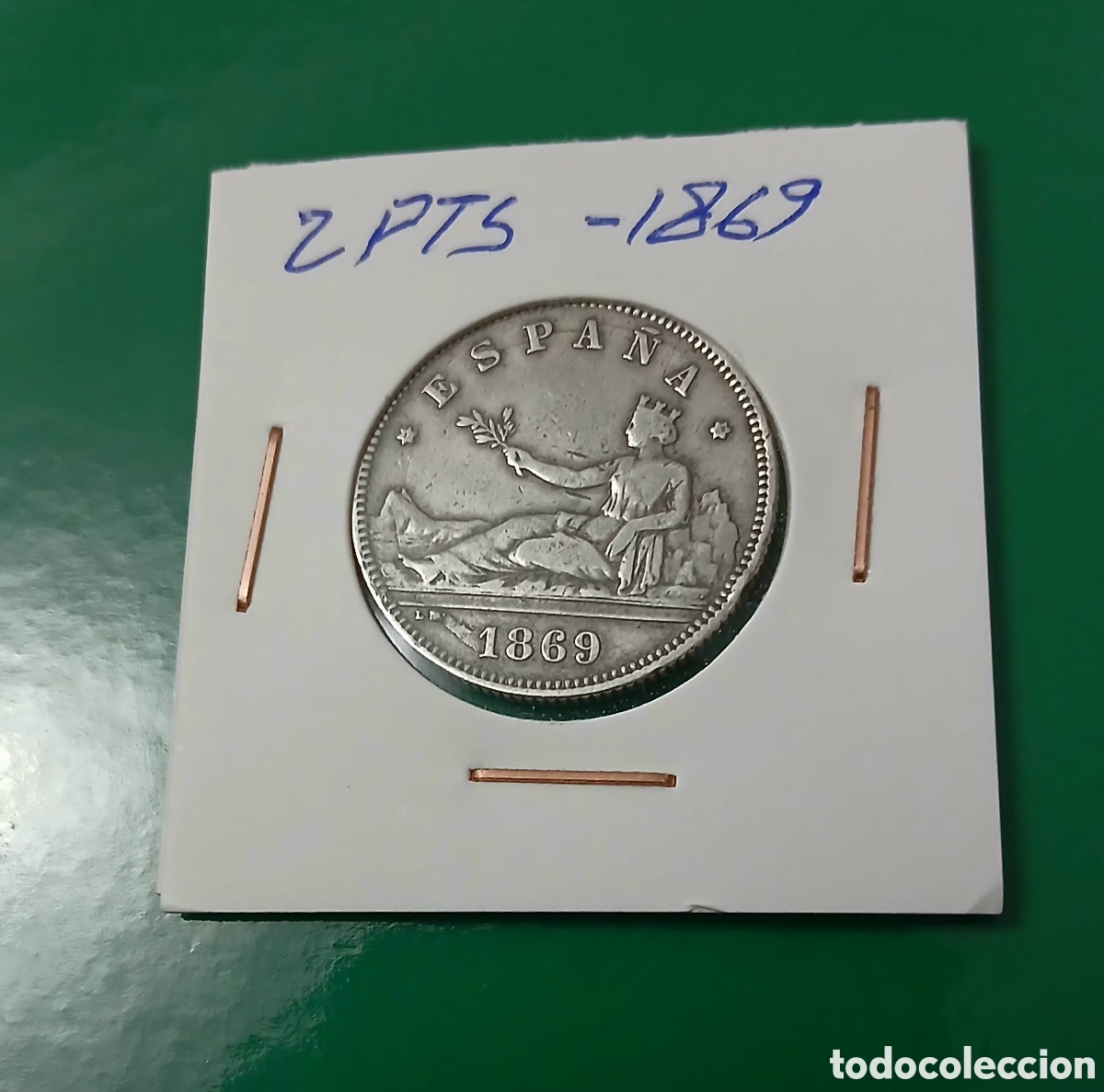 Monedas Rep&uacute;blica: 2PESETAS DE LA REPUBLICA 1869 - Foto 3