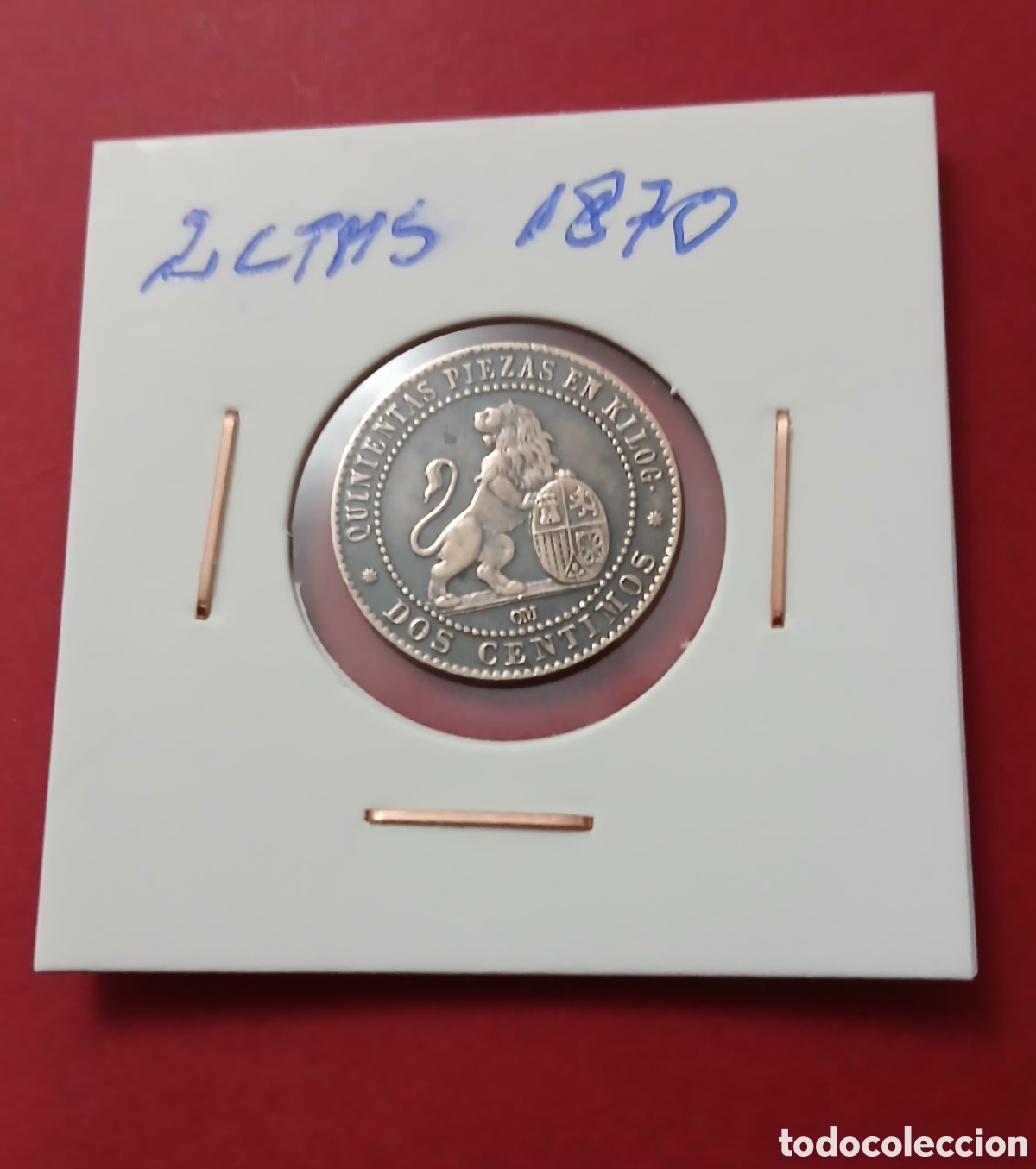 Monedas Rep&uacute;blica: 2 CENTIMOS DE LA REPUBLICA 1870 EN EBC - Foto 1