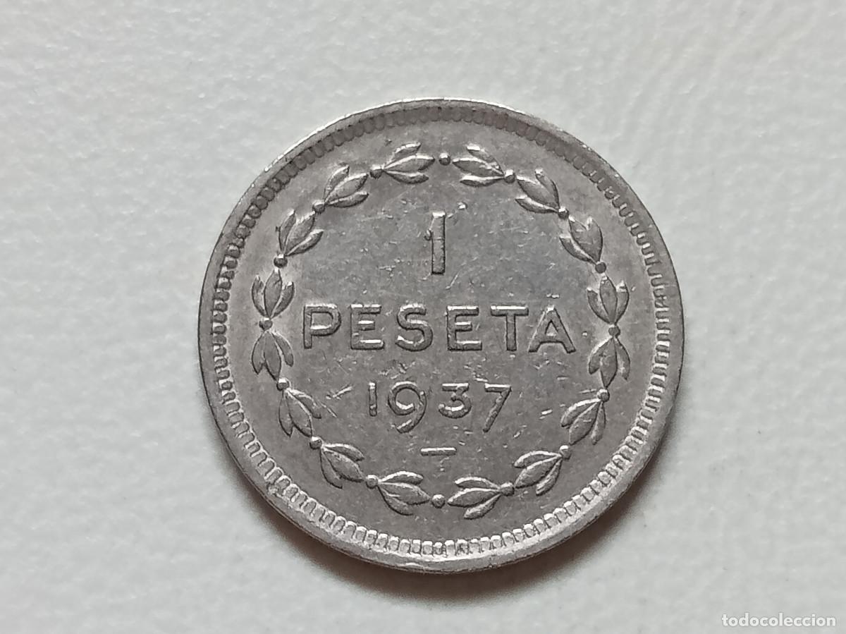 Monedas Rep&uacute;blica: II REP&Uacute;BLICA GOBIERNO DE EUZKADI 1 PESETA 1937 MBC+