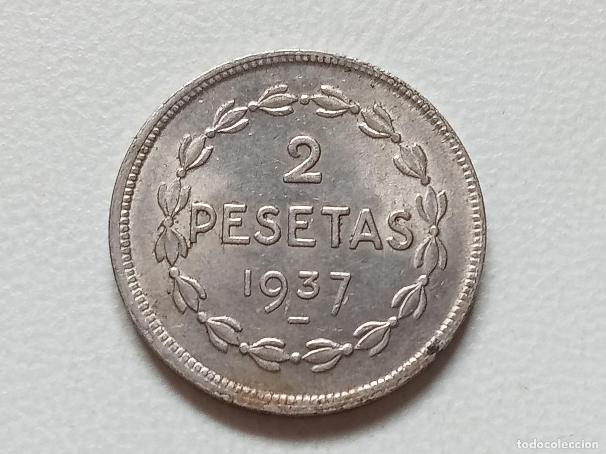 Monedas Rep&uacute;blica: II REP&Uacute;BLICA GOBIERNO DE EUZKADI 2 PESETAS 1937 MBC+