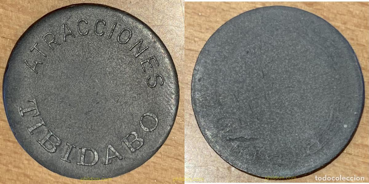 Monedas Rep&uacute;blica: 2208 ESPA&Ntilde;A 1937 FICHA ATRACCIONES TIBIDABO