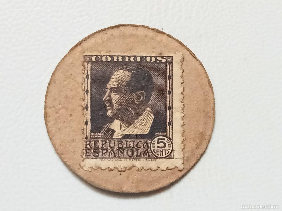 Monedas Rep&uacute;blica: II REP&Uacute;BLICA CART&Oacute;N MONEDA 5 C&Eacute;NTIMOS BLASCO IB&Aacute;&Ntilde;EZ