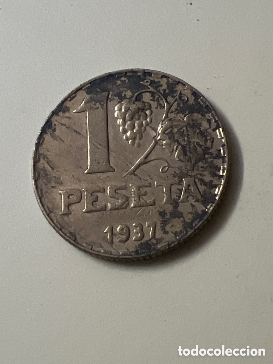 Monedas Rep&uacute;blica: X93. REPRODUCCI&Oacute;N MONEDA HISTORIA NUMISM&Aacute;TICA DE ESPA&Ntilde;A. 1 PESETA II REP&Uacute;BLICA 1937