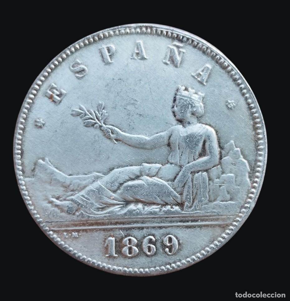 Monedas Rep&uacute;blica: 5 PESETAS 1869 - REPRODUCCION de PLATA PARA TAPAR HUECOS