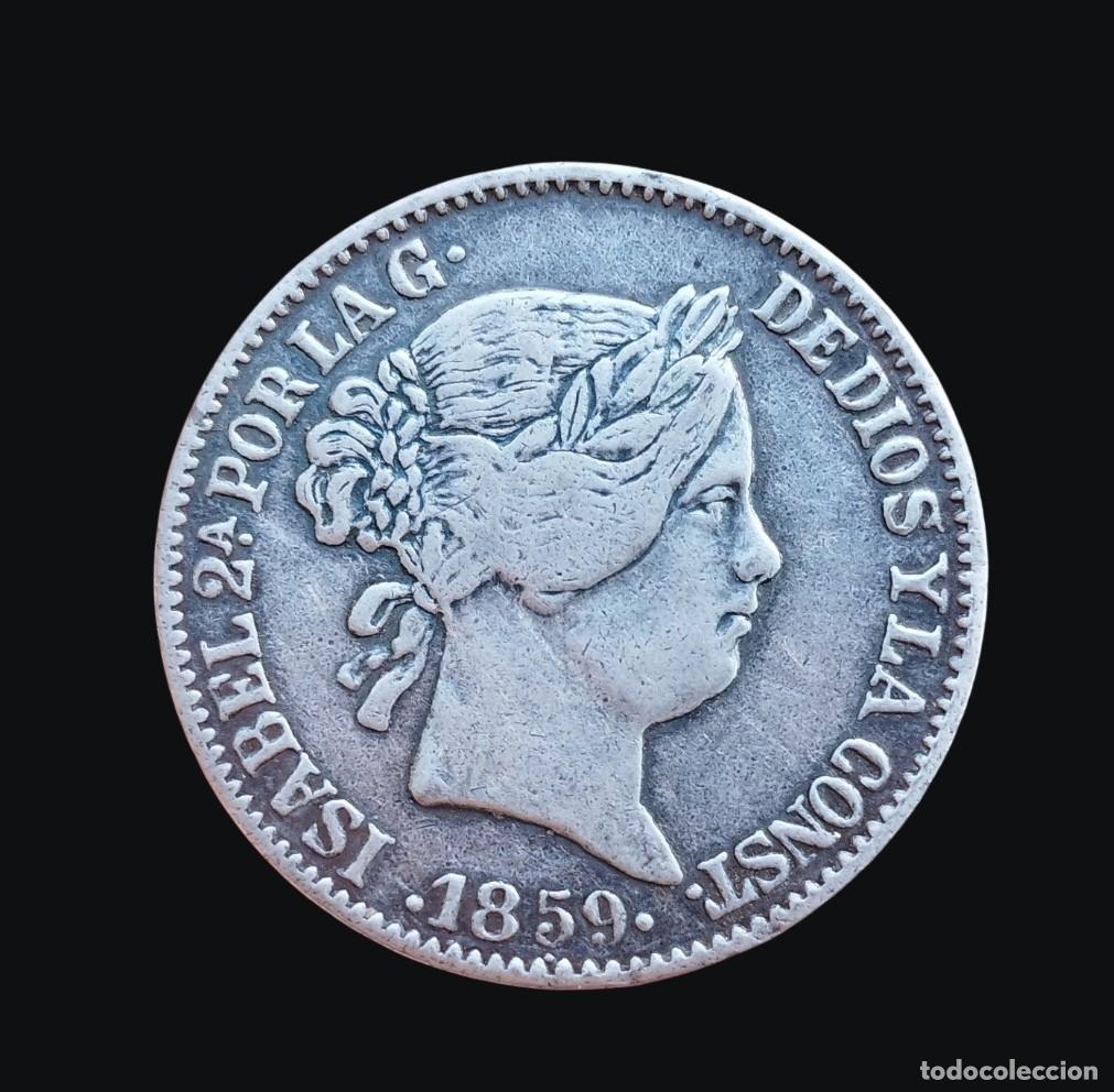Monedas Rep&uacute;blica: 20 reales 1859 - REPRODUCCION de PLATA