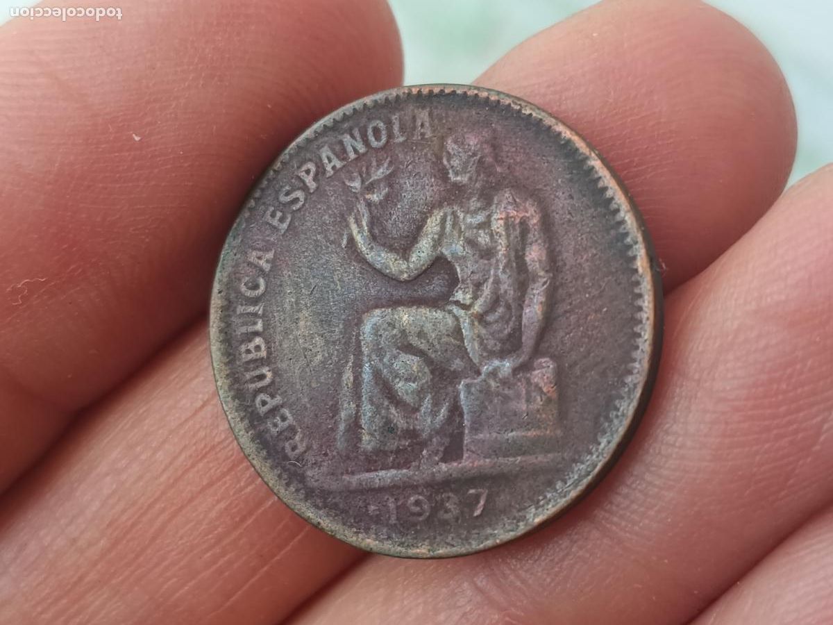 Monedas Rep&uacute;blica: II rep&uacute;blica. 50 c&eacute;ntimos 1937