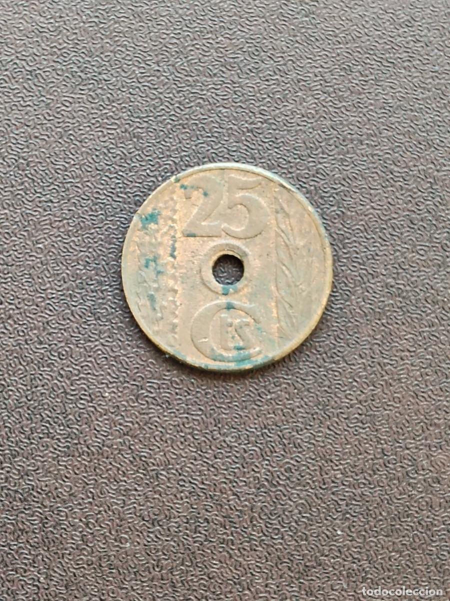 Monete Repubblica: MONEDA DE 25 CENTIMOS DE LA REPUBLICA ESPA&Ntilde;OLA DEL 1938.ORIGINAL%