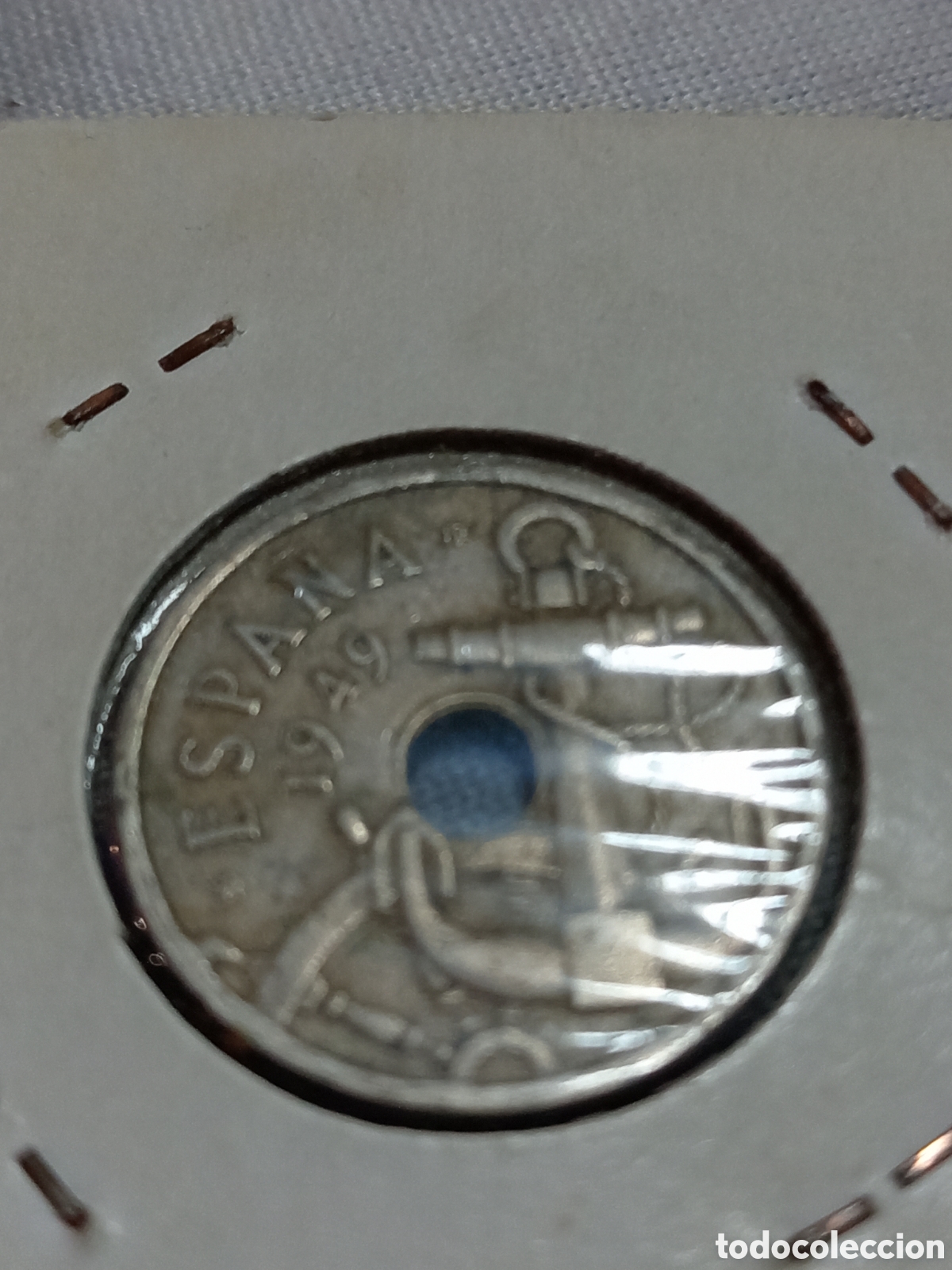 Monedas Rep&uacute;blica: Moneda de 50 c&eacute;ntimo de 1949 - Foto 3