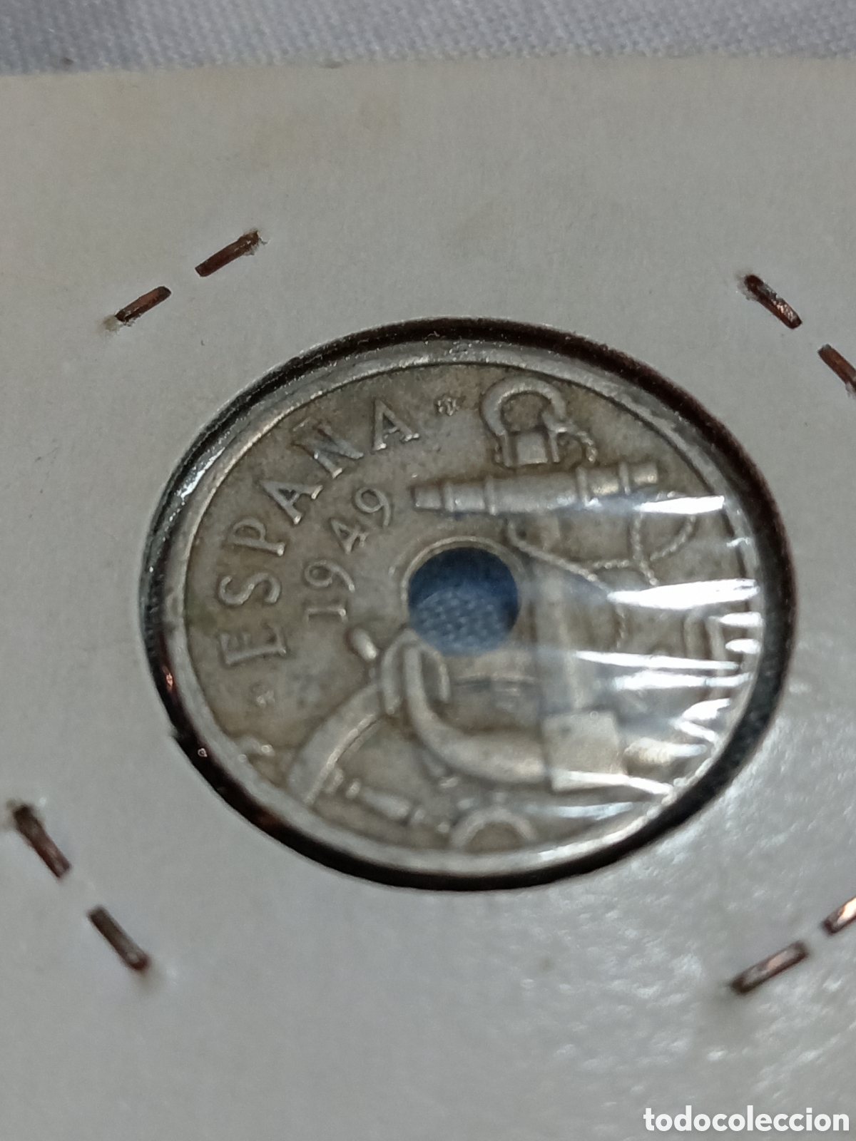 Monedas Rep&uacute;blica: Moneda de 50 c&eacute;ntimo de 1949 - Foto 4
