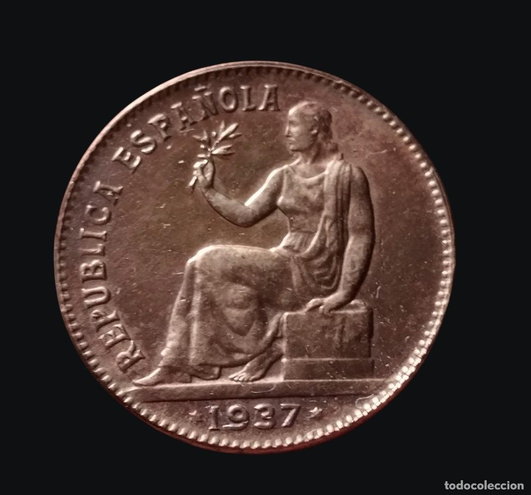Monedas Rep&uacute;blica: 50 C&eacute;ntimos 1937 - II Rep&uacute;blica EBC- Relieve Extraordinario