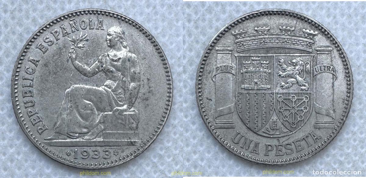 Monedas Rep&uacute;blica: 5259 ESPA&Ntilde;A 1933 II REPUBLICA 1 PESETA 1933