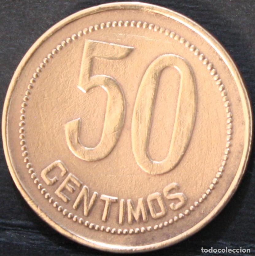 Monedas Rep&uacute;blica: 50 C&eacute;ntimos 1937 Espa&ntilde;a - Foto 2