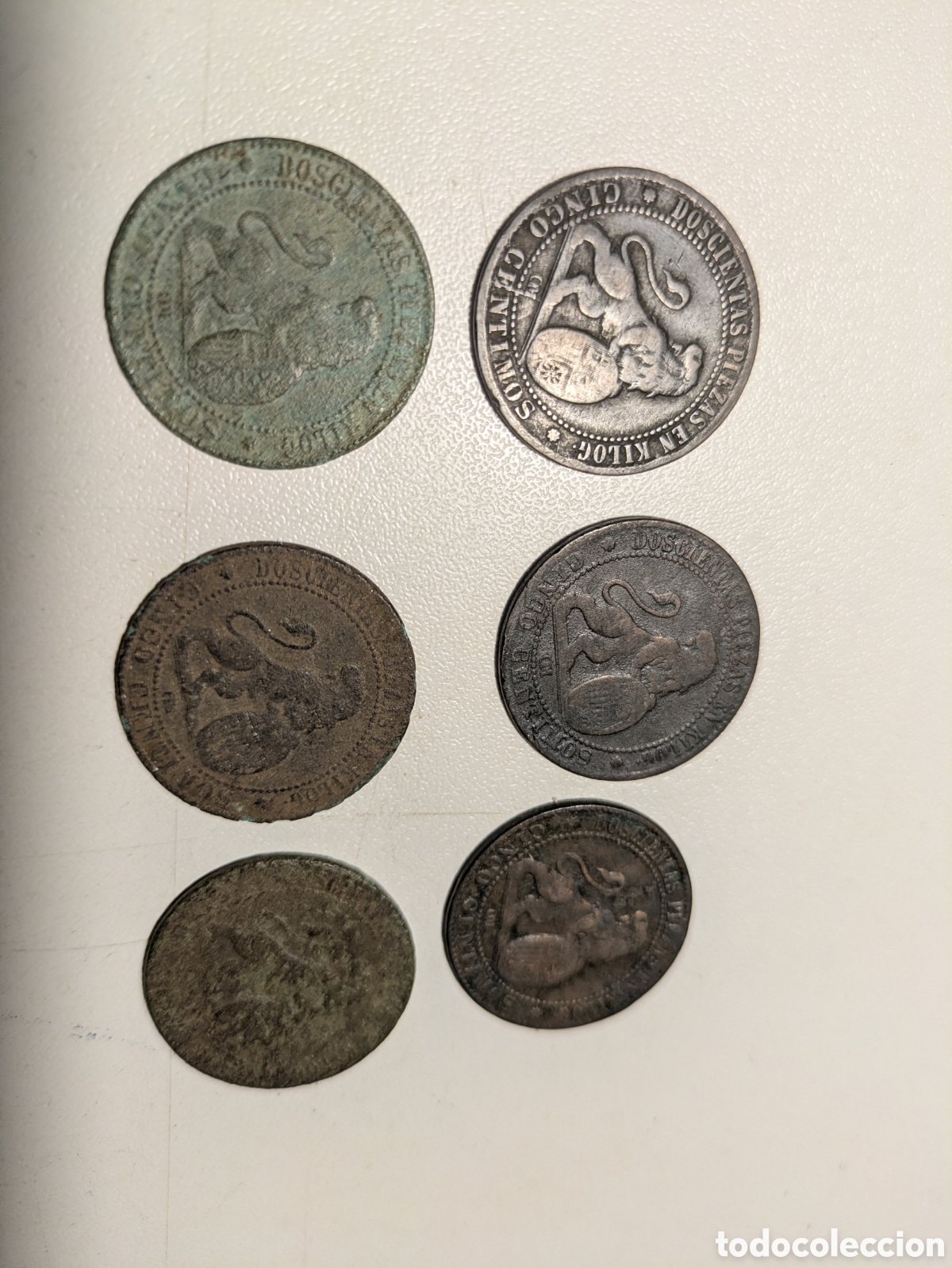 Monedas Rep&uacute;blica: Monedas 5 c&eacute;ntimos gobierno provisional