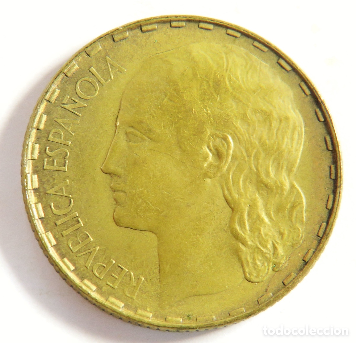 Monedas Rep&uacute;blica: Moneda de 1 Peseta 1937 Rep&uacute;blica Espa&ntilde;ola Moneda Hist&oacute;rica Guerra Civil