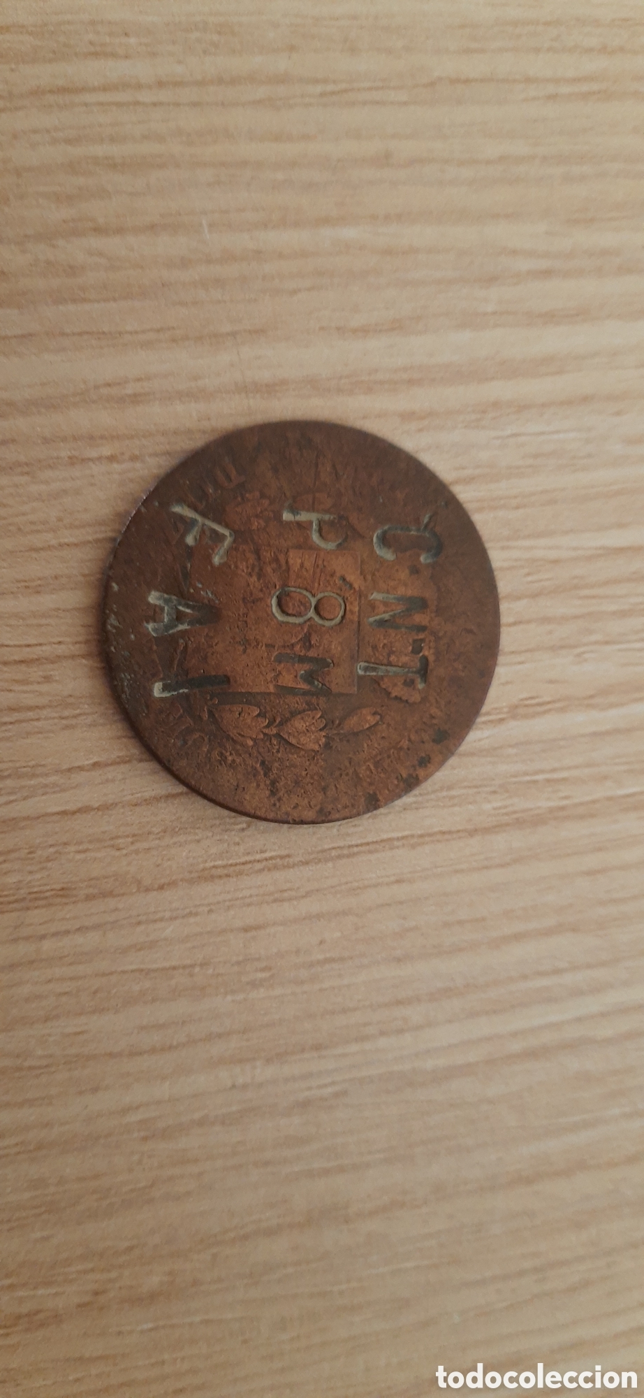 Monedas Rep&uacute;blica: Moneda cu&ntilde;ada Cnt p8m fai